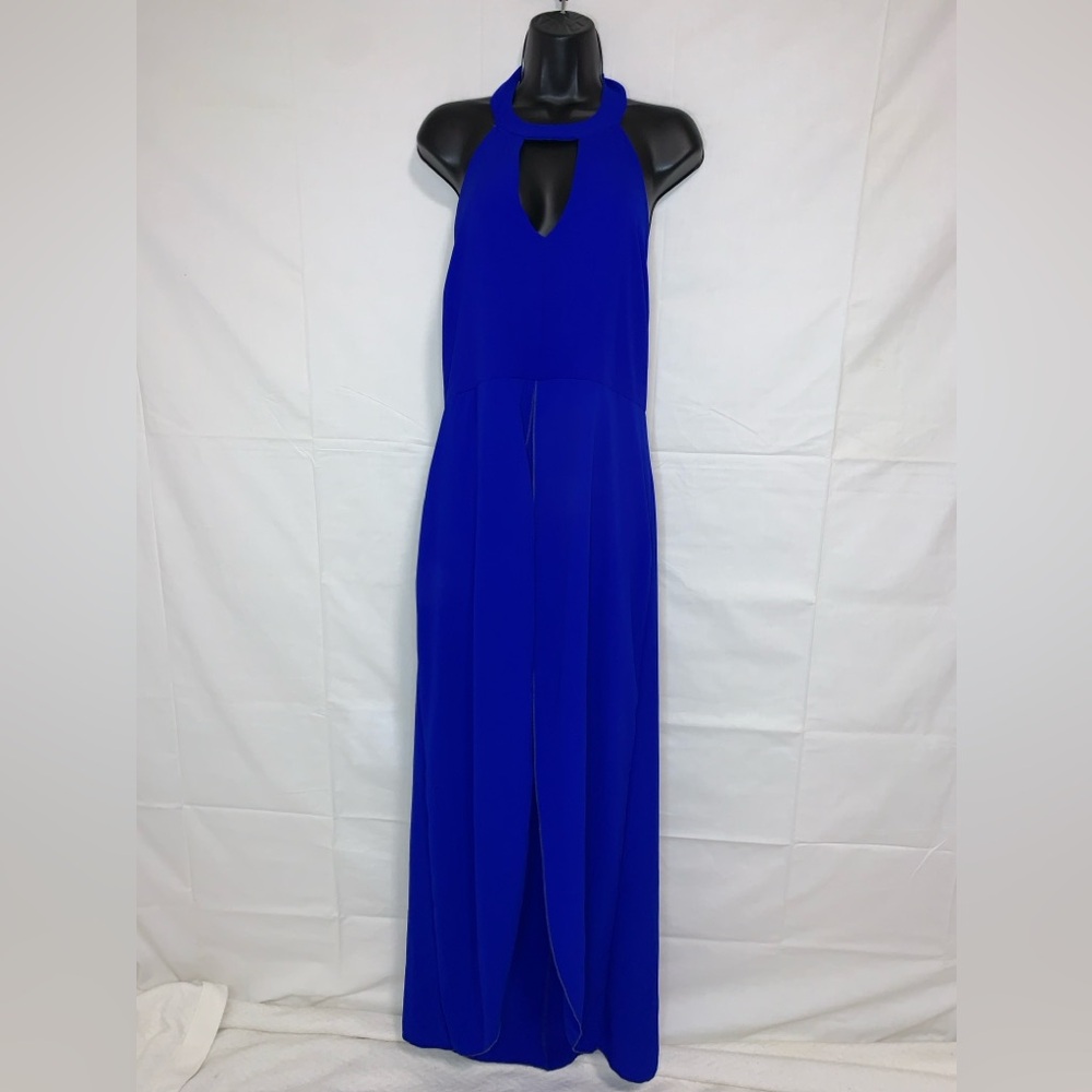 Elegant Blue Sleeveless Dress